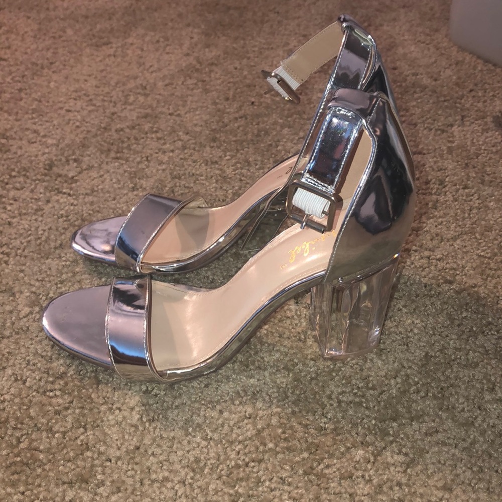 Like New silver heels